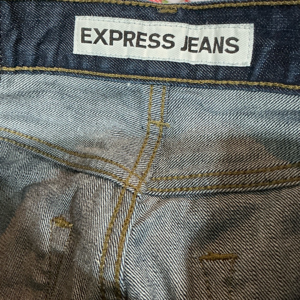 🩷 Express Rocco Slim Fit Skinny Leg Men’s Blue Denim Jeans 30x32 (01215) - Picture 3 of 5